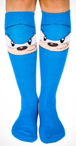 Sonic Face Knee High Socks