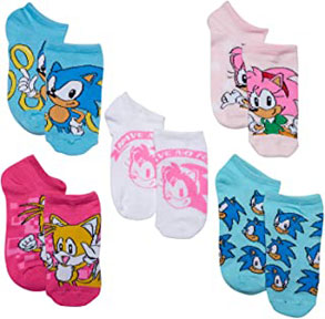 Girls No Show Ankle Socks Amy 5 Pack