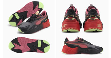 Puma Red Black Green Sneakers Sonic