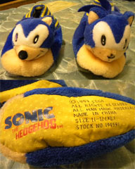 Classic Sonic Plush Slippers