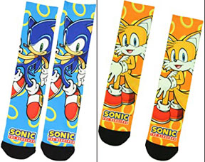 Gold Rings Sonic Tails Dye Sublimate Socks