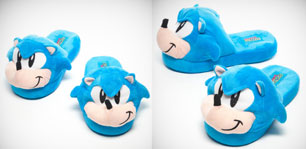 Classic Style Sonic Plush Face Slippers