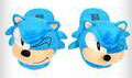 Winking Sonic Plush Face Slippers
