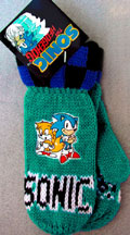 Green Sonic & Tails classic Mitten