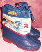 Sonic Knuckles Robotnic plastic snow boots kids