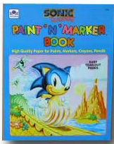 Sonic Paint N Marker Book