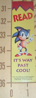 1994 Reading Encouragement Bookmark Sonic