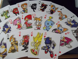 Character art on playing card faces