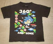 360 Colorful old Sonic T shirt