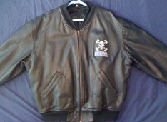 Sega official crew black leather jacket