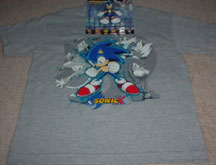 Powering Up Sonic Amy Knuckles Gray Shirt