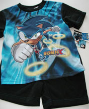 Sonic Rings Blue Pajama Set