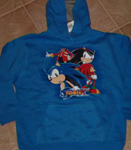 blue worried sweat shirt Sonic X with Shadow