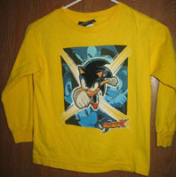 Long-Sleeve Yellow Sonic X Square Shirt
