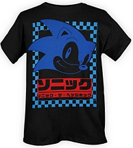 Hot Topic Blue Checker Japanese Sonic Shirt