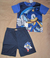 Shorts & Shortsleeve Pajama Sonic Set