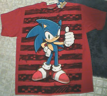 Red Stripe Sonic Thumbs Up Tee
