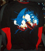 Spinball Style Layer Black Sonic Tee