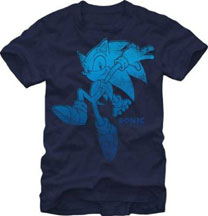 Fade jump Sonic blue graphic tee