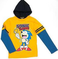 Hooded Long Sleeve Classic Style Laugh Sonic Sleeve