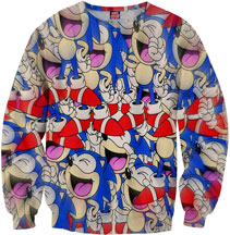 Laffin' Sonic All-over pattern sweat