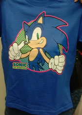 Pink border little kids small Sonic tee