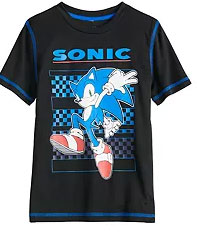 Jumping Beans Sonic Lycra Black Shirt