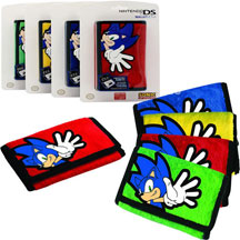 Sonic themed colored DS DSi wallets