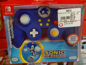 Sonic Themed Game Cube Shape Switch Controller