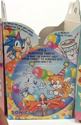 Sonic themed Happy Meal Box Side