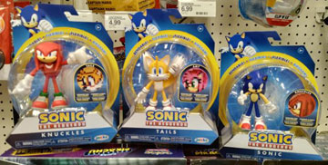 Knuckles Tails Sonic Bendy Figures Shelf