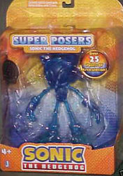 Blue Clear Plastic Super Poser Figure NIB