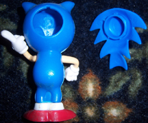 Figural Sonic Gum Container Open Back