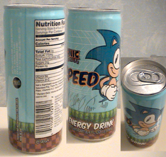 Sonic Speed Energy Drink Cans