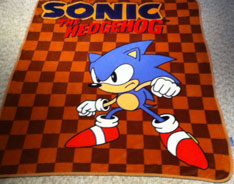 Checkered Sonic Fleecy Blanket Throw