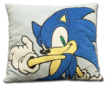 Sonic modern throw pillow