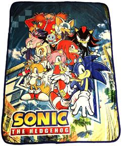 Great Eastern Sonic Big Group Throw Blanket