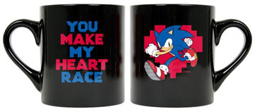 Heart Race Sonic Black Mug