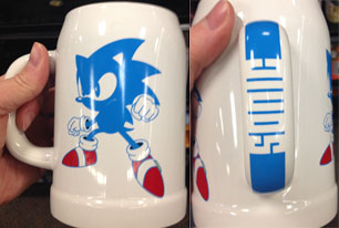 Semi Sihlouette Name Handle Ceramic Tall Mug