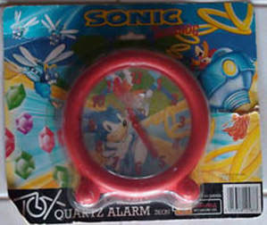 Plastic Red Alarm Clock Vintage Sonic