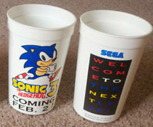 Sonic 3 Promo Plastic Cups