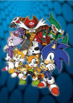 Sonic Rush Adventure Cast Crew Wall scroll