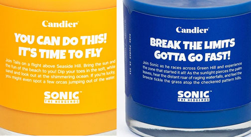 Candier Candle Text Sonic Tails