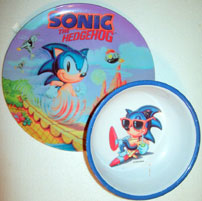 Sonic Plate & Bowl Plastic Zak Designs