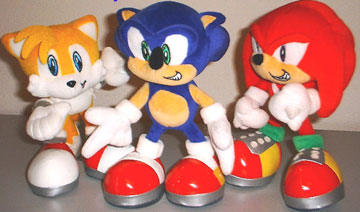Toy Island Tails Sonic Knuckles Shiny Shoe plushes