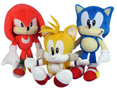 Jazwares 7 inch Classic Sonic Tails Knuckles dolls