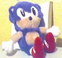 Sonic 1 old fuzzy small nose doll 