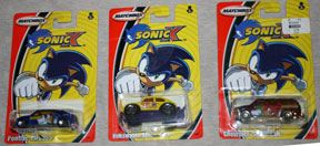 Individual Pack Matchbox Sonic X theme cars