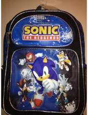Black Background Sonic Kids Bag