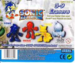 Sonic Adventure Eraser Set Box Back